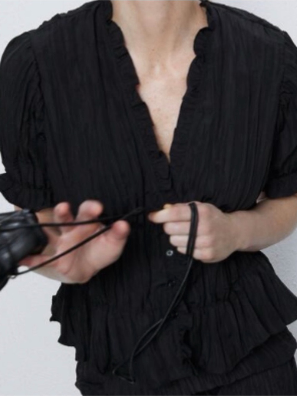 Zara Elastic Trim Blouse